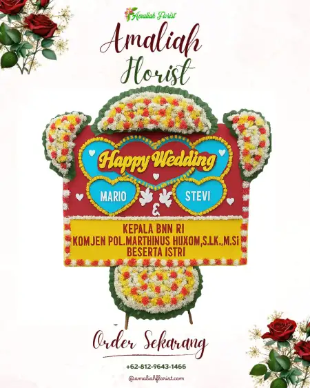 Papan Bunga Pernikahan Sindangpala
